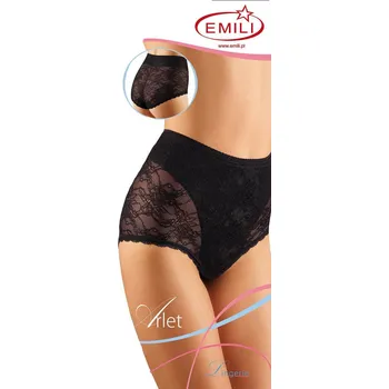 Kalhotky Dámské kalhotky s vysokým pasem a ažurovou krajkou od značky Emili, bílá XXL i384_50697899