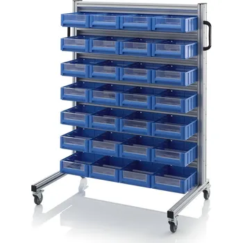 paleta Systémové přepravní podvozky pro regálové přepravky 112 x 65 x 135 cm - materiál: Aluminium / Stahl / Kunststoff / MPX - SR.L.3209