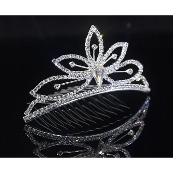 Ozdoba do vlasů B-TOP Svatební hřeben do vlasů CRYSTAL BRIDAL - stříbrná