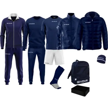 set sportovního oblečení givova Torino tmavě modrá/bílá 0403 XL