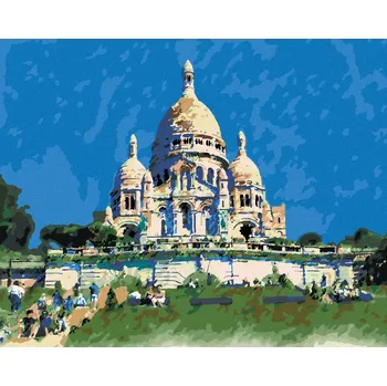 Hračka Diamondi Diamantové malování - SACRE COEUR V PAŘÍŽI Rozměr: 40x50 cm, Rámování: bez rámu a bez vypnutí plátna