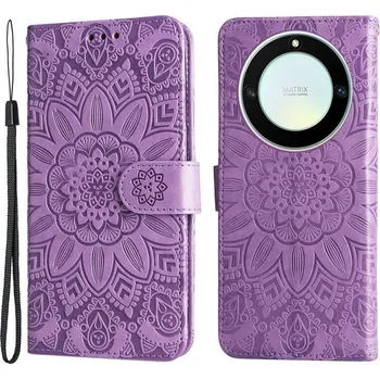 Pouzdro na mobilní telefon Sunflower knížkové pouzdro na Honor Magic 5 Lite 5G - fialové