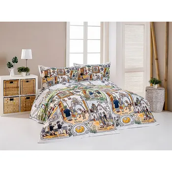 Bytový textil Povlečení Matějovský JOSEF LADA VELIKONOCE, bílé a barevné, bavlna hladká digitál, 140x200cm + 70x90cm