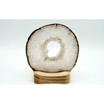 Svícen Achát plátek svícen 10,5 cm