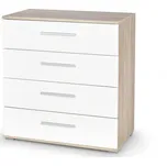 Komoda LIMA KM-3, dub sonoma/bílá