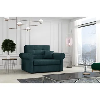 Křeslo Rozkládací křeslo VivianSilver I modro/zelené