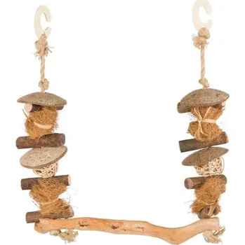 Hračka pro ptáka Trixie Houpačka z přírodních materiálů 45 cm