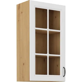 Kuchyňská skříňka Kuchyňská horní skříňka STIPE 40 GS 90 1F, Bílá/Dub artisan