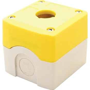 tlačítko Tracon NYGD-1YE Krabicová sestava k tlačítkům žlutá, 1 d=22,5, IP65, 2×PG-13,5 (Tracon NYGD-1YE)