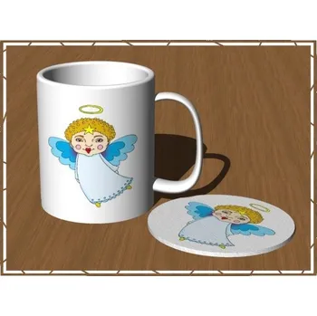 Pelisport Vánoční hrnek Anděl s filcovým podtáckem