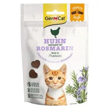 Pamlsek pro kočku Gimcat CrunchySnacks kuře s romarýnem 50g
