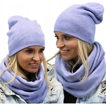 Čepice Fashionweek Dámský zimní set čepice a šála ZIZI-K6 Barva: Lila, Velikost: Universal