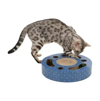 Škrabací bubínek s hračkami modrý