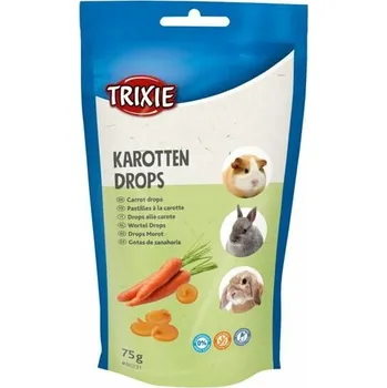 Krmivo pro hlodavce CARROT DROPS - mrkvové dropsy, pamlsek pro hlodavce,75 g