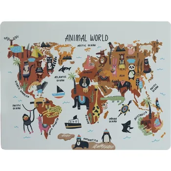 Stolní podložka Podložka na stůl Really Nice Things Animals Worldmap, 55 x 35 cm ID_1411427