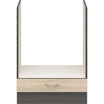 Šatní skříň Brwcz JUNONA DPK/60/82 BBL wenge/dveře dub sonoma ( BEZ PRAC. DESKY ) / 3BAL/