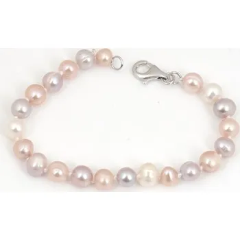 Náramek Perlový náramek ze sladkovodních perel 19 cm STNA0692F