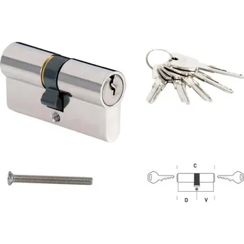 MPK - Bezpečnostní vložka 100S D 45 + V 50 mm ONS - Nikl broušený