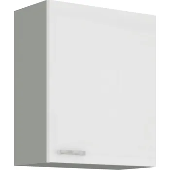 Kuchyňská skříňka Kuchyňská horní skříňka BOLZANO 60-G-72-1F, Bílý lesk/Šedá