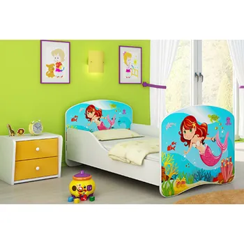 Dětská postel Dětská postel - Mořská víla - 140x70 cm