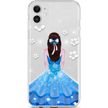 Pouzdro na mobilní telefon Kryt iPhone 12 silikon Blue Princess (obal neboli pouzdro na iPhone 12)