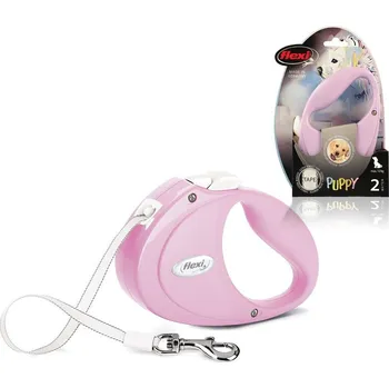Obojek pro psa flexi Puppy S pásek, 2m/12kg, růžová