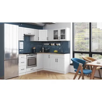 Kuchyňská linka Rohová kuchyňská linka Romana bílá MAT