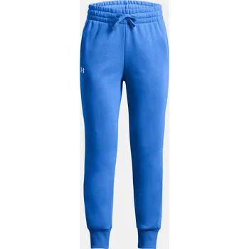 Dívčí kalhoty Dívčí tepláky Under Armour UA Rival Fleece Joggers 1379525-464 Modrá YXL