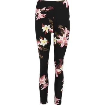 Dámské legíny Módní dámské květinové legíny Janas, růžová lilie S/M