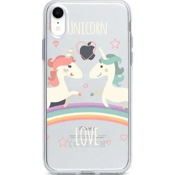 Pouzdro na mobilní telefon Obal iPhone XR silikon Unicorn Love (kryt neboli pouzdro na Apple iPhone XR)