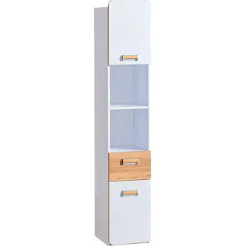 Šatní skříň Skříň LORENTO L3, Brilantní Bílá/Dub Nash