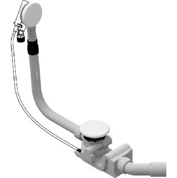 Sifon Kaldewei Příslušenství - Vanová odtoková a přepadová souprava, s napouštěním, KA 4041, bílá 687772100001