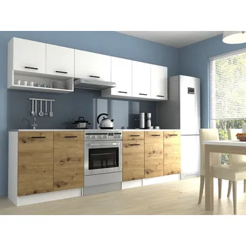 Kuchyňská linka Kuchyňská linka Luigi II 260/200 bílá/dub artisan