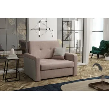 Křeslo Rozkládací křeslo Vivian Mel I růžová/šedá