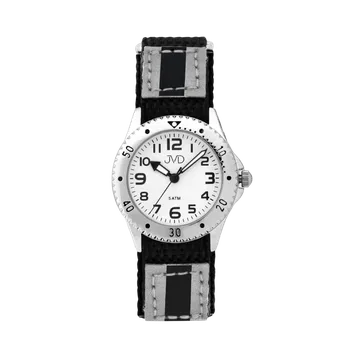 Hodinky Chlapecké dětské náramkové hodinky JVD J7193.1 na suchý zip (chlapecké hodinky s postraními reflexními pruhy)