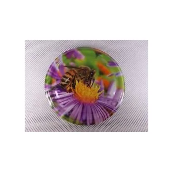 Víčko na sklenici TO82 fialový květ