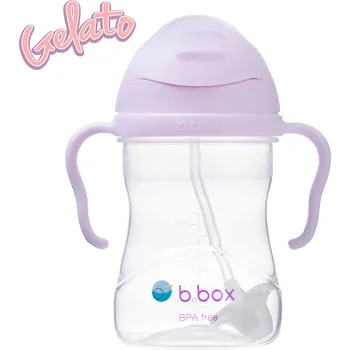 b.box Hrneček s brčkem 240 ml Gelato ostružinový