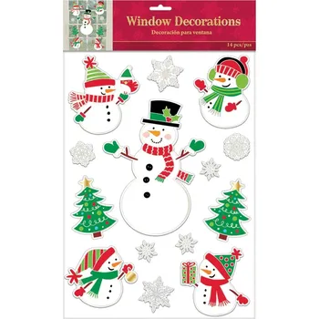 Vánoční dekorace Vánoční ozdoby do oken 14 ks