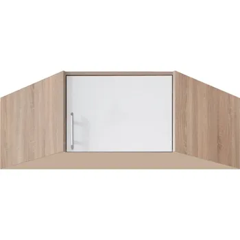 Šatní skříň Nádstavec na skříň SMART SRN4 L/P, dub sonoma + bílá lux