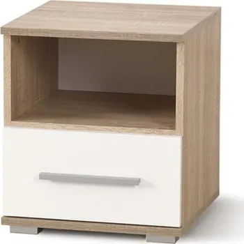 Noční stolek Noční stolek LIMA SN-1, Dub sonoma/bílá