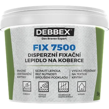 Průmyslové lepidlo Disperzní fixační lepidlo na koberce DEBBEX FIX 7500 balení 10kg