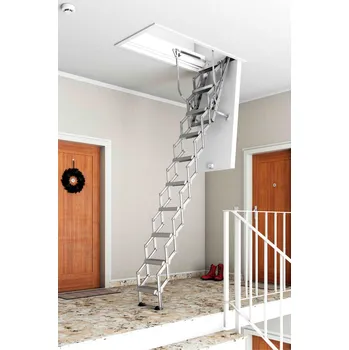 Schodiště DOLLE clickFIX® - VARIO Rozměr: 120 x 70 cm, Výška podlaha - strop: 266 - 295 | 10 nášlapů