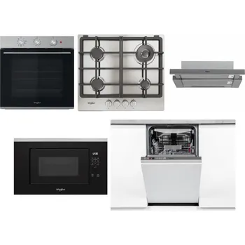 Set domácích spotřebičů WHIRLPOOL OMK38HU0X + WHIRLPOOL TGML 661 IX R + WHIRLPOOL AKR 749/1 IX + WHIRLPOOL WMF200G + WHIRLPOOL WSIO 3O34 PFE X