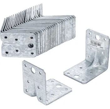 Tesařské kování BGS Diy BGS 80937-25, Spojovací plech | s drážkou | 70 x 70 x 55 x 2,5 mm | výhodná sada | 25 ks