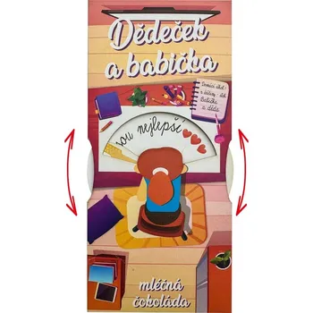 Čokoláda Dárková interaktivní čokoláda 100 g - Babička a dědeček - holka