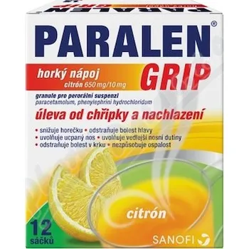 Lék na bolest, zánět a horečku Paralen Grip hork.náp.citr.650/10mg por.gra.sus.12