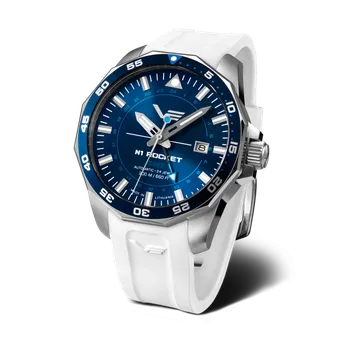 Hodinky Vostok Europe N1 Rocket Automatic GMT NH34/225A712S bílý