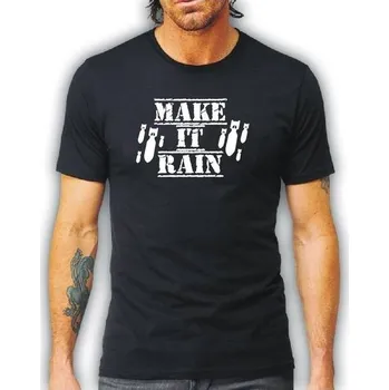 Pánské tričko pánské tričko MAKE IT RAIN L Bílá