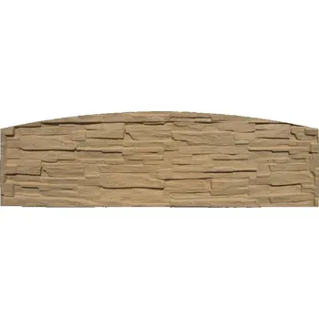 Příslušenství pro plot BEVES deska betonová št. kámen JEDNOSTRANNÁ RADIUS pískovec (20ks/pal.)