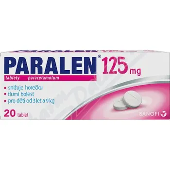 Lék na bolest, zánět a horečku Paralen 125mg tbl.nob.20